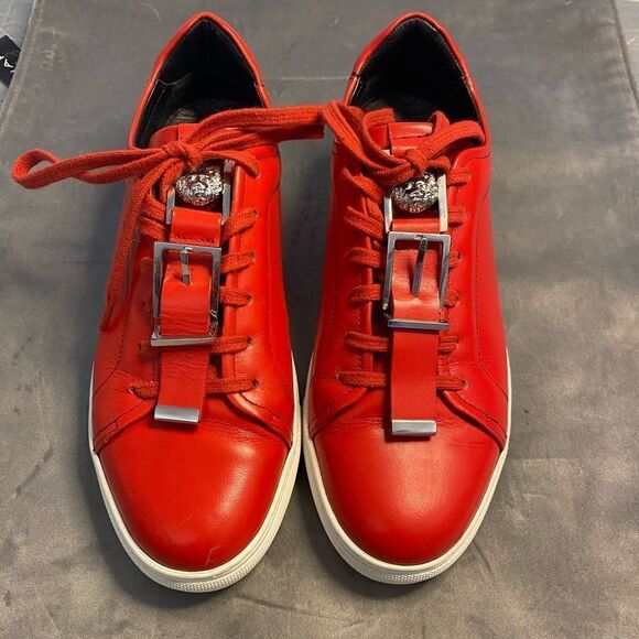 Versace red sneakers, size 8 - Picture 1 of 8